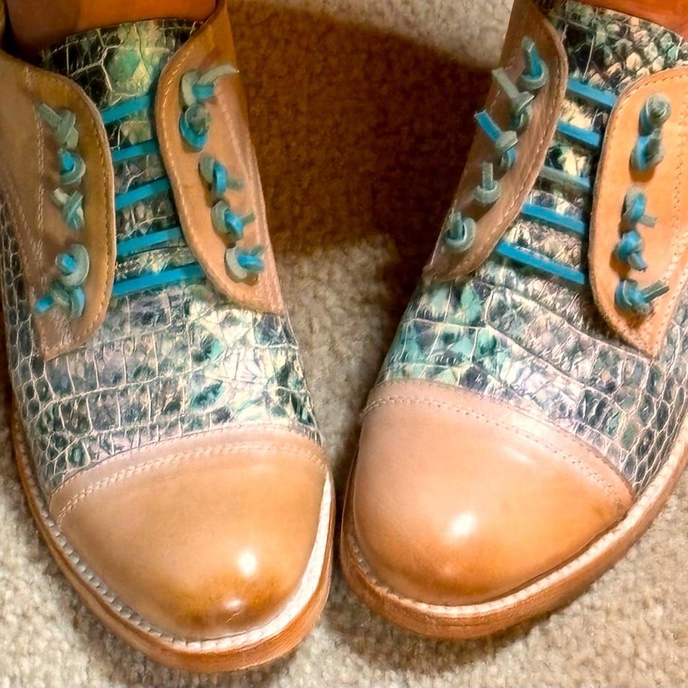 Customized Freebird by Steven: Mabel Distressed Leather Oxfords